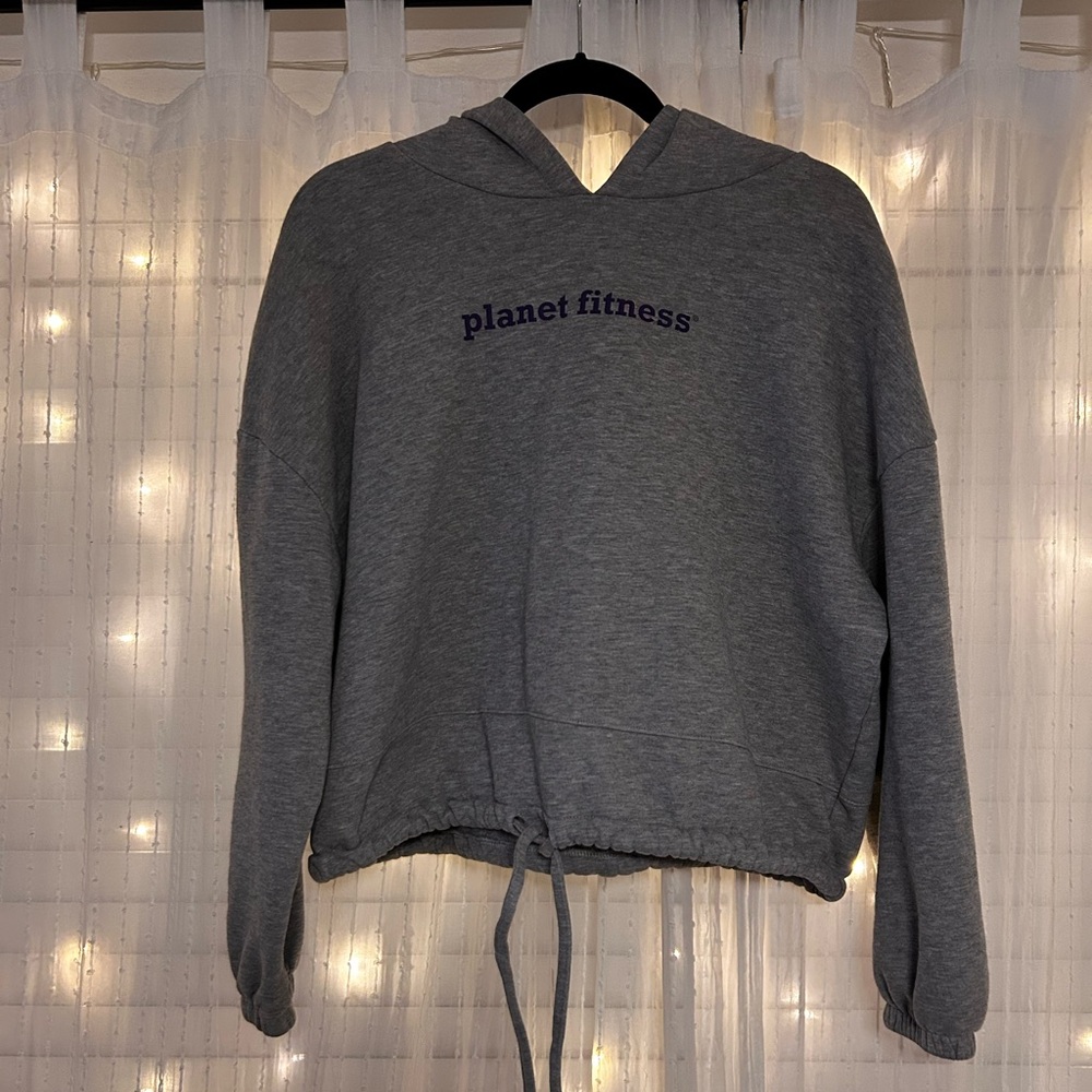 Planet Fitness - Cropped Grey Hoodie